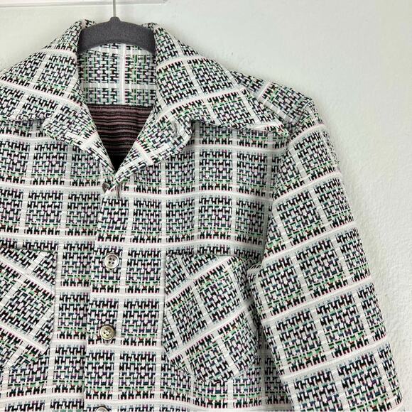 Vintage 70s Handmade Button Down Overshirt Unisex Neutral Minimalist - Picture 12 of 12